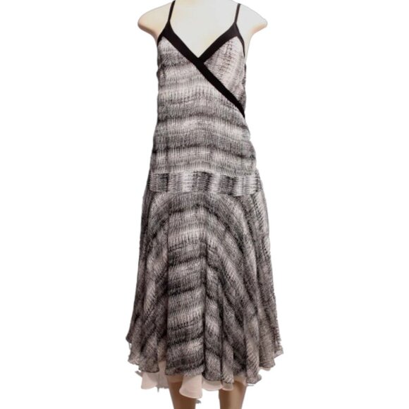 Derek Lam Dresses & Skirts - DEREK LAM BLACK/WHITE SILK ABSTRACT PRINT DRESS
